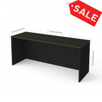 Bestar 110611-1132 Pro-Concept Plus Credenza in Deep Grey & Black