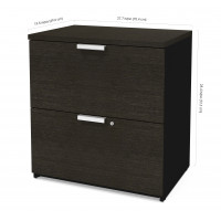 Bestar 110630-1132 Pro-Concept Plus Lateral File in Deep Grey & Black