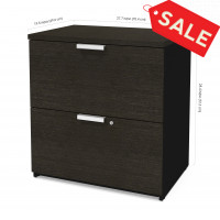 Bestar 110630-1132 Pro-Concept Plus Lateral File in Deep Grey & Black