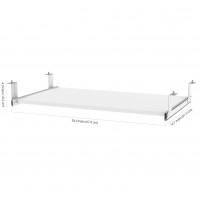 Bestar 110830-1117 Pro-Concept Plus Keyboard Shelf in White
