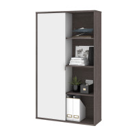 Bestar 114700-000047 Aquarius 36W Storage Unit with 8 Cubbies in bark grey & white