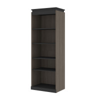 Bestar 116160-000047 Orion 30W Shelving Unit in bark gray & graphite