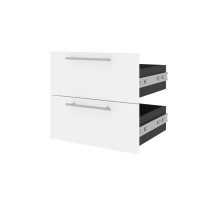 Bestar 116163-000017 Orion 2 Drawer Set for Orion 20W Narrow Shelving Unit in white & walnut grey