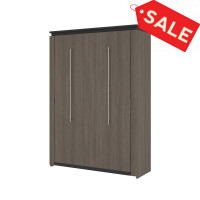 Bestar 116183-000047 Orion 57W 59W Full Murphy Bed in bark gray & graphite