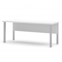 Bestar 120401-17 Pro-Linea Table with Metal Legs in White