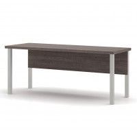 Bestar 120401-47 Pro-Linea Table with Metal Legs in Bark Grey
