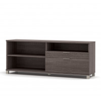 Bestar 120610-1147 Pro-Linea Credenza with Drawers in Bark Grey