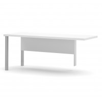 Bestar 120811-17 Pro-Linea Return Table with Metal Legs in White