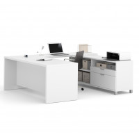 Bestar 120861-17 Pro-Linea U-Desk in White