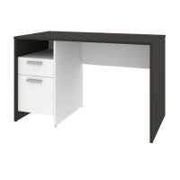 Bestar 129400-000032 Solay 48W Small Computer Desk in deep grey & white