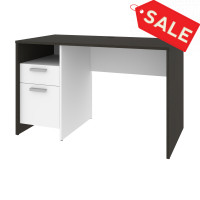 Bestar 129400-000032 Solay 48W Small Computer Desk in deep grey & white