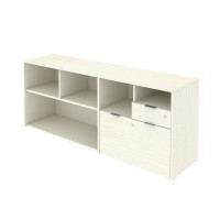 Bestar 160610-000031 i3 Plus 72W Credenza with 2 Drawers in white chocolate