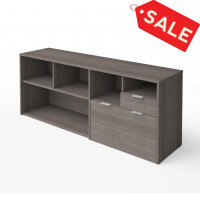 Bestar 160610-1147 i3 Plus Credenza in Bark Gray