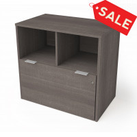 Bestar 160632-1147 i3 Plus One Drawer Lateral File in Bark Gray