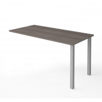 Bestar 160811-47 i3 Plus Return Table with Metal Legs in Bark Gray