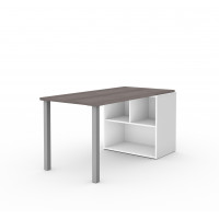 Bestar 160854-4717 i3 Plus Workstation in Bark Gray & White
