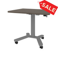 Bestar 165856-000047 Universel 36W x 24D Small Standing Desk in bark grey