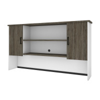 Bestar 181520-000035 Norma 71W Hutch in walnut grey & white