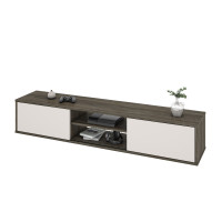 Bestar 22200-000035 Fom Tv Stand in Walnut Grey & Sandstone
