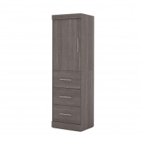 Bestar 25871-47 Nebula 25" Storage unit with door & drawers in Bark Gray