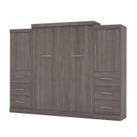 Bestar 25884-47 Nebula 115" Queen Wall bed kit in Bark Gray