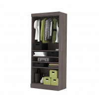 Bestar 26160-47 Pur By 36" Storage Unit in Bark Gray