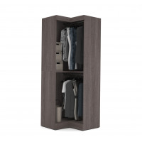 Bestar 26165-47 Pur By Corner Storage Unit in Bark Gray