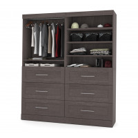 Bestar 26856-47 Pur By 72" StorageKit in Bark Gray