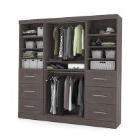 Bestar 26857-47 Pur By 86" Storage Kit in Bark Gray