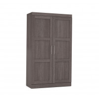 Bestar 26861-47 Pur By Pullout Armoire in Bark Gray