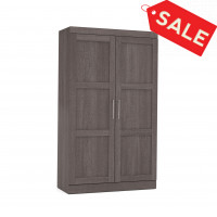 Bestar 26861-47 Pur By Pullout Armoire in Bark Gray