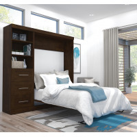 Bestar 26868-69 Pur By 84" Full Wall Bed Kit in Chocolate