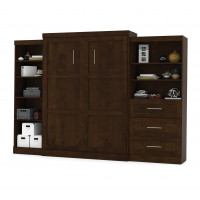 Bestar 26882-69 Pur 126" Queen Wall Bed Kit in Chocolate