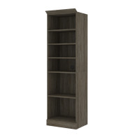 Bestar 40169-000035 Versatile 25 Storage Unit in walnut grey