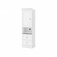 Bestar 40172-17 Versatile 25 Storage Unit with Mobile Nightstand in white