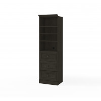 Bestar 40871-32 Versatile 25 Storage Unit with 3 Drawers in deep grey