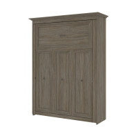 Bestar 42184-000035 Versatile Queen Murphy Bed in walnut grey