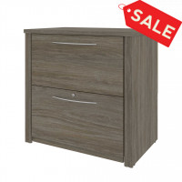 Bestar 60630-000035 Embassy 31W 30 Lateral File Cabinet in walnut grey