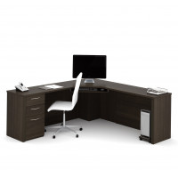 Bestar 60899-79 Embassy Corner Desk in Dark Chocolate
