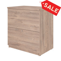 Bestar 65635-000009 Universel 29W Standard Lateral File Cabinet in rustic brown