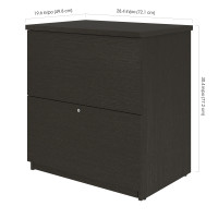 Bestar 65635-2132 Universel Standard Lateral File Cabinet in deep grey