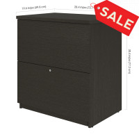 Bestar 65635-2132 Universel Standard Lateral File Cabinet in deep grey