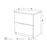 Bestar 65635-2169 BESTAR standard Lateral file in Chocolate
