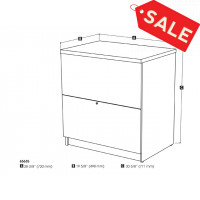 Bestar 65635-2169 BESTAR standard Lateral file in Chocolate