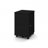 Bestar 65642-1118 Assembled 2U1F Mobile Pedestal in Black