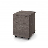 Bestar 65643-1147 1U1F Mobile Pedestal in Bark Gray