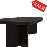 Bestar 65776-47 Boat Shaped Conference Table with 1 3/4" Melamine Top in Bark Gray