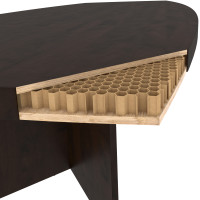 Bestar 65776-69 Bestar boat shaped conference table with 1 3/4 inch melamine top in Chocolate