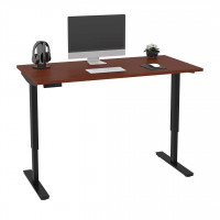 Bestar 65867-39 Bestar 30" x 60" Electric Height Adjustable Table in Bordeaux