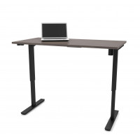 Bestar 65867-47 30" x 60" Electric Height Adjustable Table in Bark Gray